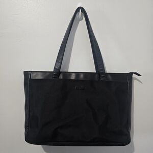 U.S. Luggage New York - Tote - Large Footed Divided Laptop Bag - Black